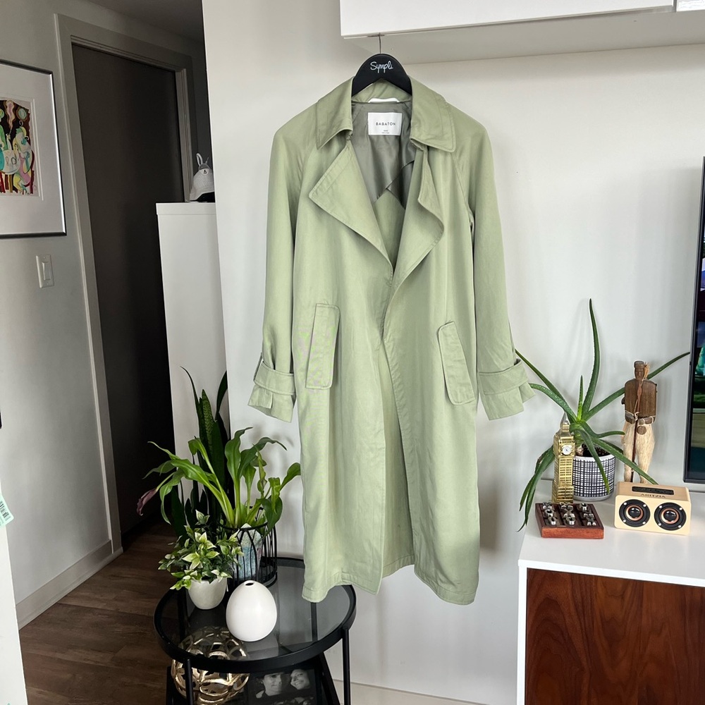 Aritzia Babaton Lawson new Trench Formal Business Casual Relaxed Spring Coat - Picture 8 of 12